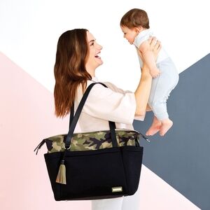 Skip Hop Black and Camouflage Neoprene Baby Bag